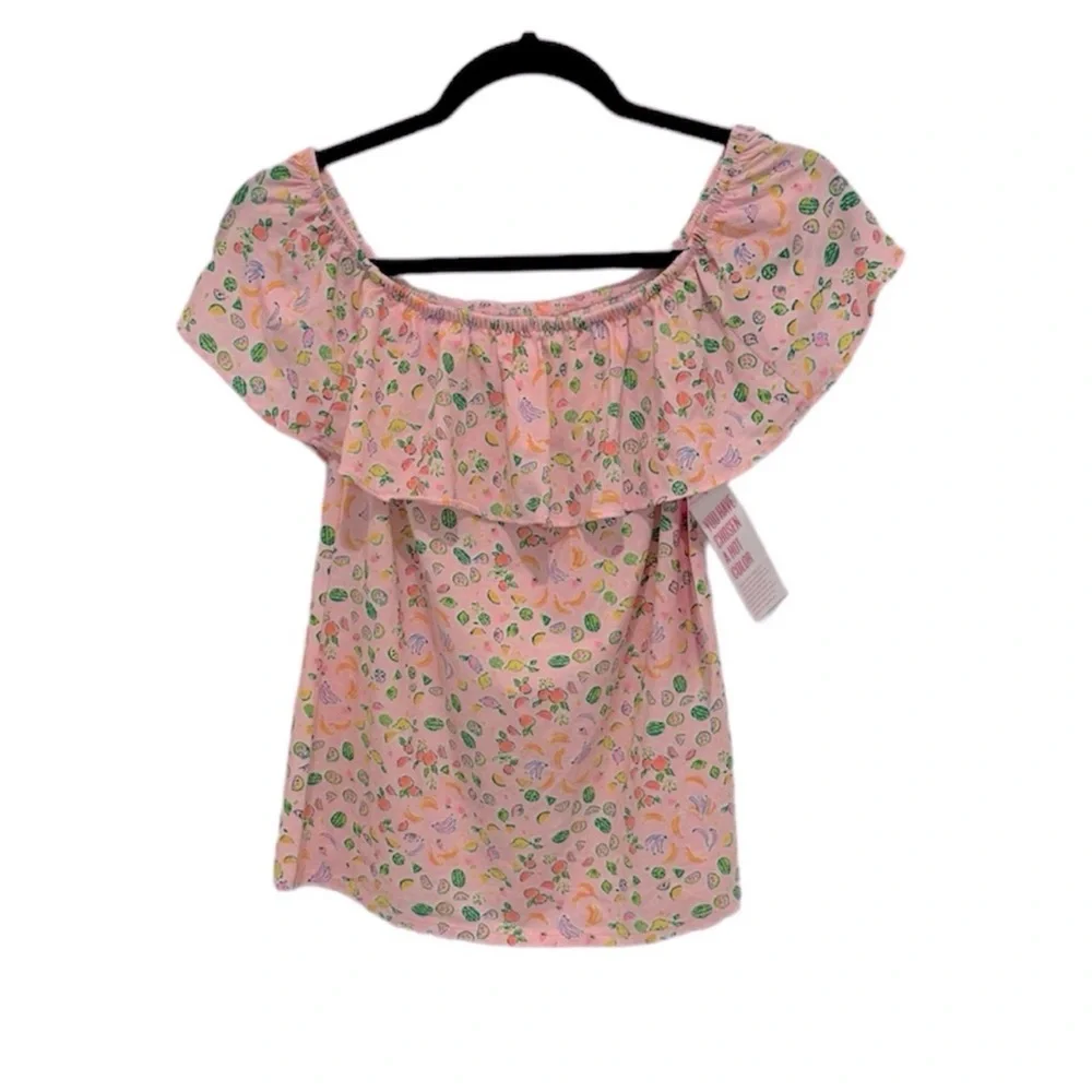 Lilly Pulitzer LA FORTUNA TOP LIL JUICY FRUIT Off-Shoulder Top Size XS